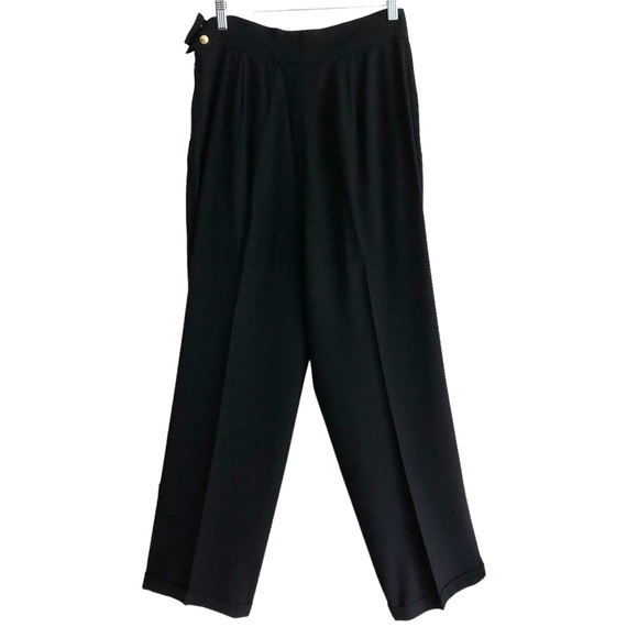 Vintage 80s MaxMara Power Suit Navy Wool Pleated Tapered Pants 4 EUC - Picture 3 of 13